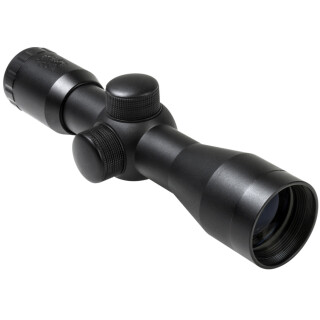 NcSTAR Compact 4x30mm Riflescope P4 Sniper Reticle 1" Tube 0.25 MOA per Click Fixed Parallax Aluminum Anodized Black