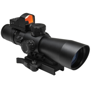 NcSTAR USS Gen II 3-9x42mm Riflescope Illuminated Mil-Dot Reticle Micro Red Dot 0.5 MOA Adjustments Second Focal Plane Mount Included