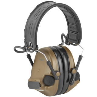 3M/Peltor ComTac V Electronic Earmuff with Rubberized Headband Foldable Coyote