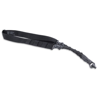 Phase 5 Single Point Bungee Sling with MOLLE Attachment Point Heavy Duty Elastic Shock Cord Reinforced QD Push Button Matte Black