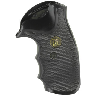 Pachmayr Gripper Grips S&W J Frame Round Butt Revolvers Finger Grooves Rubber Black 03249