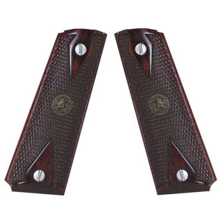Pachmayr Colt 1911 Grips Double Diamond Rosewood Checkered 00440