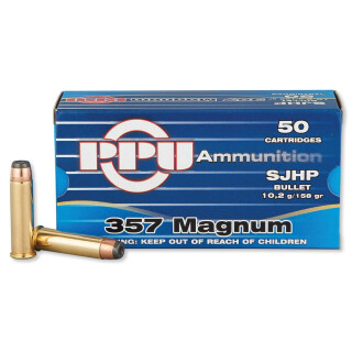 Prvi Partizan PPU .357 Magnum Ammunition 50 Rounds 158 Grain Semi-Jacketed Hollow Point 1608fps