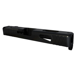 Rival Arms Slide for Glock 17 Gen 3 Models DOC Optic Cut CNC Machined 17-4PH Stainless Steel Billet Matte Black Finish
