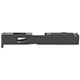 Rival Arms Slide for Glock 19 Gen 4 Models DOC Optic Cut CNC Machined 17-4PH Stainless Steel Billet Matte Black Finish