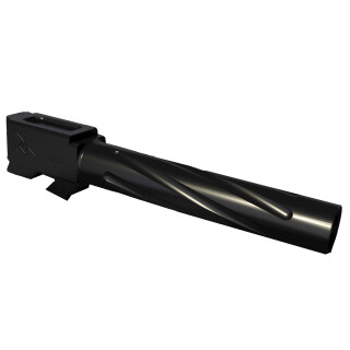 Rival Arms Barrel for Glock 19 Gen 3/4 Models 9mm Luger Fluted 416R Stainless Steel PVD Coating Black Finish
