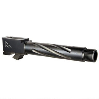 Rival Arms Barrel for Glock 22 Gen 3/4 Models Conversion to 9mm Luger Fluted/Threaded 1/2x28 416R Stainless Steel PVD Coating Black Finish