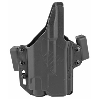 Raven Concealment Systems Perun Light Bearing OWB Holster For Glock 19/23/32 Ambidextrous Draw Surefire X300 Ultra Compatible Matte Black Finish