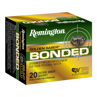 Remington Golden Saber Bonded .40 S&W Ammunition 20 Rounds Brass JHP 180 Grain