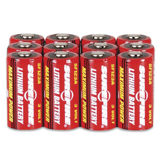 SureFire CR123A Batteries 12 Pack SF12BB