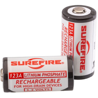 SureFire CR123A Rechargeable Lithium Batteries, 2 Pack