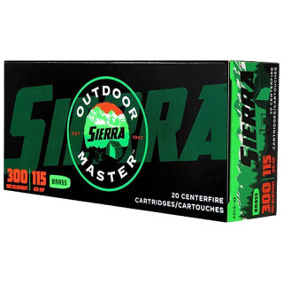 Sierra Outdoor Master .300 AAC Blackout Ammunition 20 Rounds JHP 115 Grain