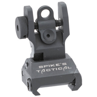 Spike's Tactical Folding Rear Sight Dual Diopter Picatinny Mount Aluminum Black