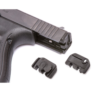 TangoDown Vickers Tactical Slide Racker fits Gen 5 for Glock 17/19/19x/26/34 Only Stainless Steel/Injection Molded Glass Reinforced Nylon Wing Shape Matte Black