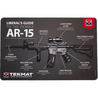 TekMat Armorers Bench Mat, Liberals Guide, Neoprene, Black, 11"x17"