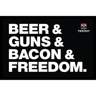 TekMat Beer, Guns, Bacon, Freedom Armorer's Mat 11"x17"