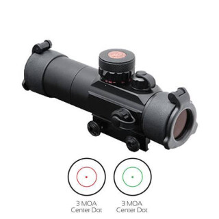 TRUGLO 30mm Tactical Dual Color Dot Sight 3 MOA Red/Green Center Dot Lens Caps and Sunshade Included TG8030TB