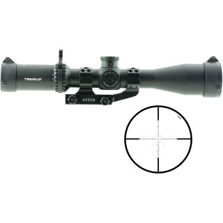TRUGLO Eminus 3-9x42 Tactical Scope Illuminated TacPlex Reticle 30mm Tube 1/4 MOA Adjustment Fixed Focus Black Anodized