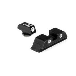 Trijicon Bright & Tough Night Sights for Glock Three Dot Green Font and Rear Sights Matte Black Finish GL01