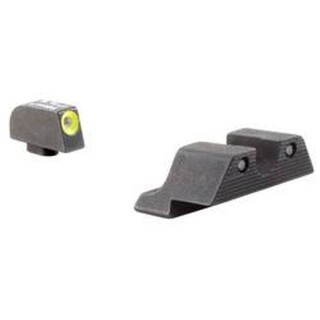 Trijicon HD Night Sight Set for Glock Three Dot Tritium Green With Front Dot Yellow Outline Steel Matte GL101Y