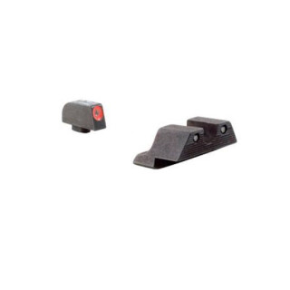 Trijicon HD Night Sight Set for Glock Steel Matte Three Dot Tritium Green with Front Dot Outline Orange