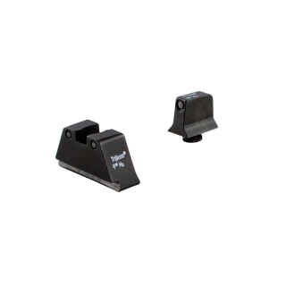 Trijicon Bright & Tough Suppressor Night Sight for Glock Large Frame Set Black Front/Black Rear with Green Front Lamp and Rear Lamps GL204-C-600698