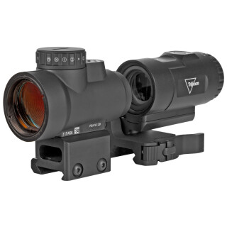 Trijicon 1x25 MRO HD 68 MOA Reticle With 2.0 MOA Red Dot With 3x Magnifier And MRO Full Co-Witness Mount