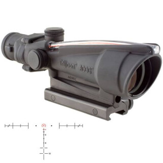 Trijicon ACOG TA11H 3.5x35 Rifle Scope Illuminated Red Horseshoe .223 Ballistic Reticle 1/3 MOA with TA51 Handle Mount Aluminum Black TA11H