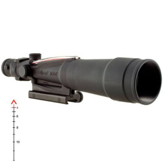 Trijicon ACOG TA55A 5.5x50 Rifle Scope Illuminated Red Chevron .308 Ballistic Reticle with BAC 1/5 MOA with TA51 Mount Aluminum Black TA55A