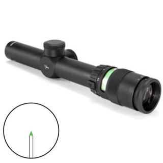 Trijicon AccuPoint 1-4x24 Riflescope Green Triangle Post Reticle 30mm Tube 1/4 MOA Adjustments Fiber Optics/Tritium Power Aluminum Housing Black