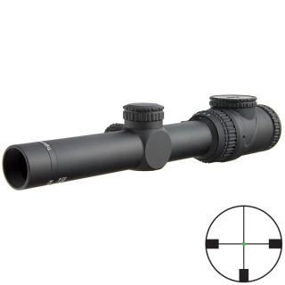 Trijicon AccuPoint 1-6x24 Riflescope German #4 With Green Dot Reticle 30mm Tube 1/4 MOA Adjustments Fiber Optics/Tritium Power Aluminum Housing Black