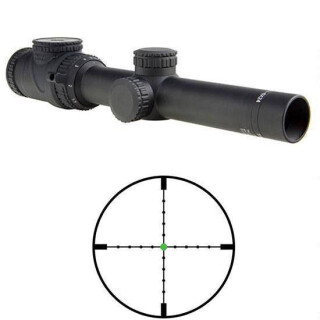 Trijicon AccuPoint 1-6x24 Riflescope Mil-Dot Crosshair With Green Dot Reticle 30mm Tube 1/4 MOA Adjustments Fiber Optics/Tritium Power Aluminum Housing Black