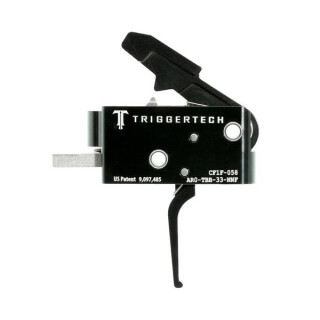 Trigger Tech Competitive AR-15 Primary Drop In Replacement Trigger Flat Lever Two Stage Non-Adjustable PVD Black Finish