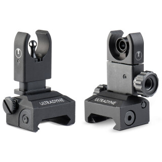 Ultradyne AR-15 C4 Front and Rear Sight Combo Same Plane Nitride Black