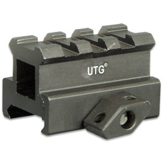 UTG 3 Slot Picatinny Rail Riser Mount .83" Medium Aluminum Black