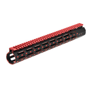 Leapers UTG PRO M-LOK AR-15 15" Super Slim Rail Aluminum Black/Red MTU019SSMR2