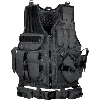 Leapers UTG Law Enforcement Tactical Vest for Right-Hand Shooters Black