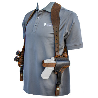 Versacarry Shoulder Holster with Double Mag Pouch for 1911 Pistols