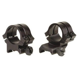 Weaver 1" High Quad-Lock Quick-Detach Extension Rings Matte Black Aluminum