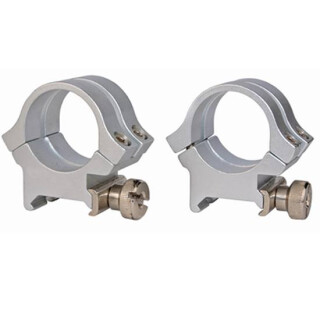 Weaver Quad Lock Detachable 1" Aluminum Rings High Height Silver 49056