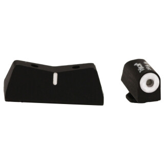XS Sight Systems DXW Big Dot Suppressor Height Night Sights for Glock 17/19/22/23 Green Tritium Front/Solid White Rear Matte Black