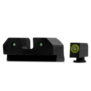 XS Sights RAM Night Sights fits Glock 20/21 Traditional 3 Dot Tritium Night Sight Configuration High Contrast Green Front Steel Construction Black