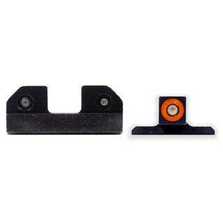 XS Sights RAM Night Sights Fits SIG Sauer/Springfield/FN Traditional 3 Dot Tritium Night Sight Configuration High Contrast Orange Front Steel Construction Black