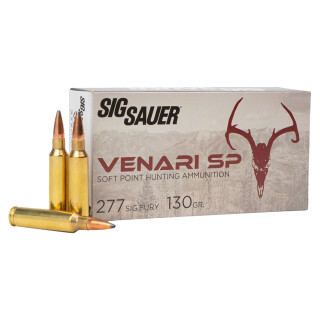 SIG Sauer Venari .277 Fury Ammunition 20 Rounds SP 130 Grain