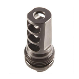 SilencerCo ASR 3 Port Muzzle Brake .458 Caliber Threaded 5/8"x32 Steel Black