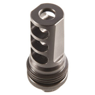 SilencerCo ASR 3 Port Muzzle Brake .458 Caliber Threaded 5/8"x24 Steel Black