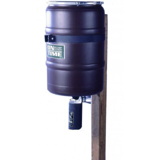 On Time Elite Lifetime Fish Feeder Combo 150 lb Capacity Post Mount Polymer