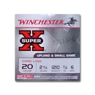 Winchester Super-X 20 Ga 2.75" #6 Lead 1oz 25 Rounds