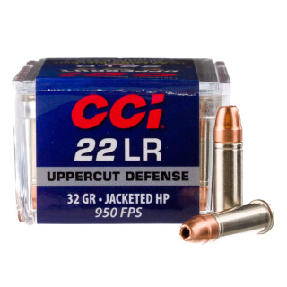 CCI Uppercut .22 LR Ammunition 50 Rounds JHP 32 Grains