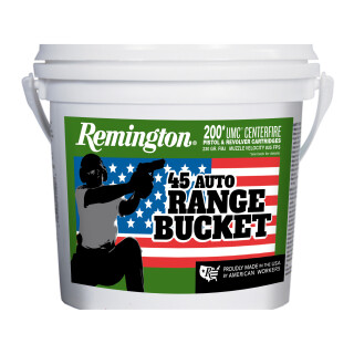 Remington UMC Range Bucket .45 ACP Ammunition 200 Rounds 230 Grain Full Metal Jacket 835fps